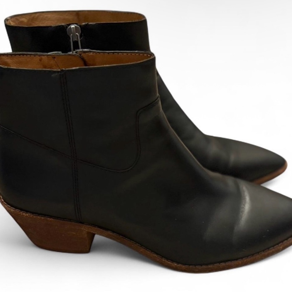 Madewell Black Leather Ankle Boots